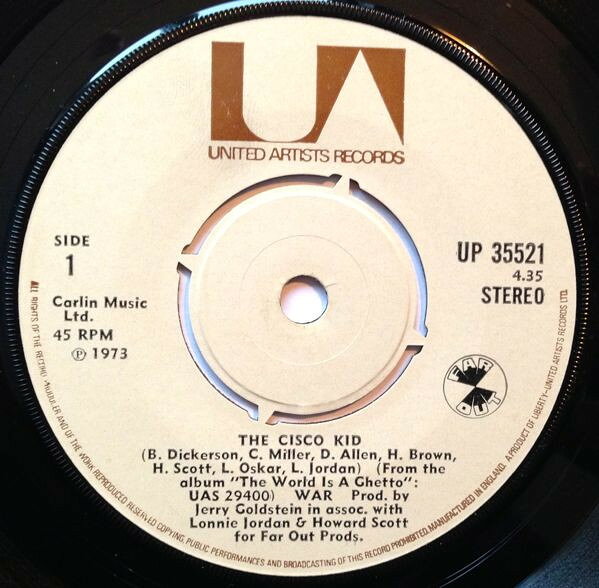 【中古】英7” War The Cisco Kid UP35521 United Artists Recor /00080