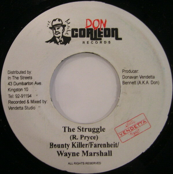 【中古】ジャマイカ7" Bounty Killer / Farenheit / Wayne Marshall The Struggle NONE Don Corleon Records /00080