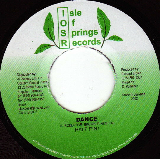 【中古】ジャマイカ7" Half Pint Dance IS003 Isle Of Spring Records /00080