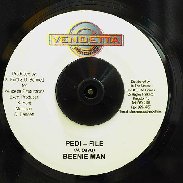 Artist Name: W - 【中古】ジャマイカ7" Beenie Man Pedi - File NONE Vendetta Records (4) /00080