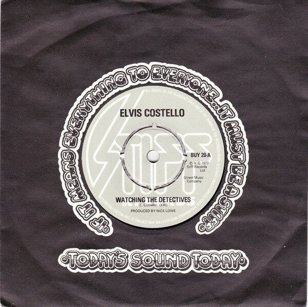 【中古】7” Elvis Costello Watching The Detectives BUY20 Stiff Records /00080