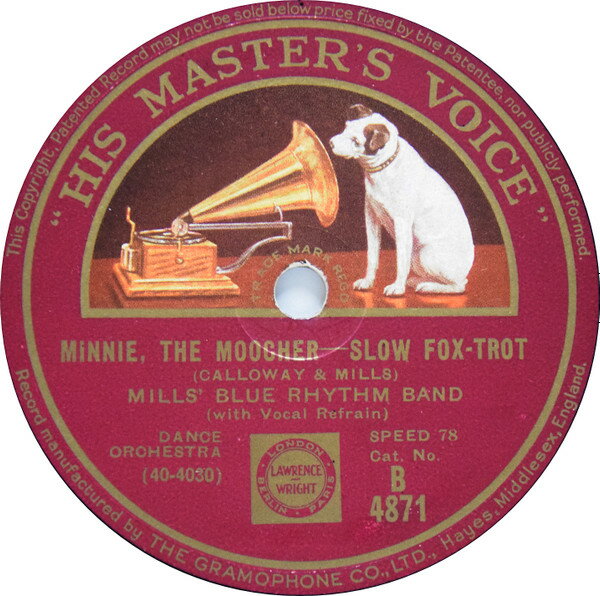 【中古】英78RPM/SP Mills Blue Rhythm Band / Conni Minnie The Moocher / Sugar Foot Stomp B4871 HIS MASTERS VOICE /00500