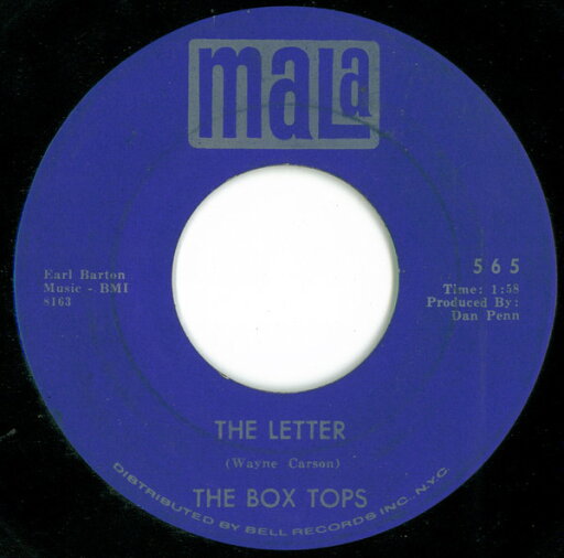 【中古】米7" Box Tops The Letter 565 Mala /00080 【中古】米7" Box Tops The Letter 565 Mala /00080