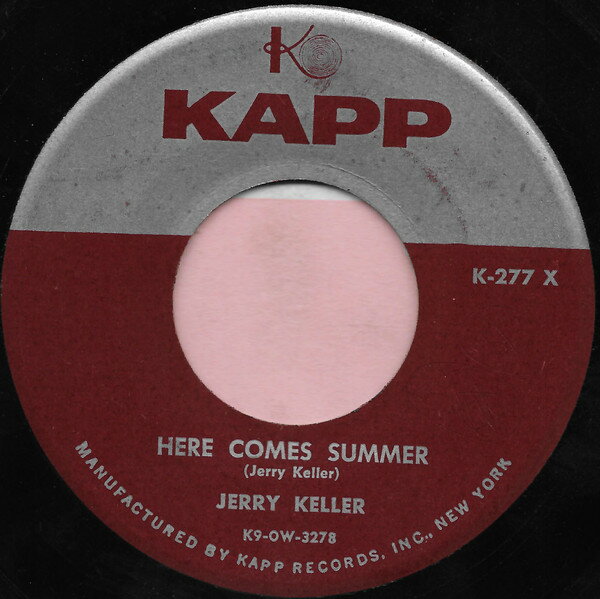 ・アーティスト Jerry Keller ・タイトル Here Comes Summer / Time Has A Way ・レーベル・型番 Kapp Records K277X ・フォーマット 7インチレコード ・コンディション(盤) 可 (VG) ・コンディション(ジャケット) プレインカバー（元ジャケット／カバー無し） ・コンディション(帯) オビなし ・特記事項 【レーベルに染み】 サンプル画像です。実際の商品の画像ではありません 商品写真はバーコード/カタログ番号に対応したサンプル画像ですので、お送りする商品の画像ではありません。帯やライナーなどの付属品は、特記事項に記載されている場合のみ含まれます。プロモやカラーレコードなどの仕様についても、該当する場合のみ特記事項に記載しています。 【ご購入前に必ずご確認ください】 ・本店サイト(www.recordcity.jp)とは価格、送料が違います ・本店サイト、その他支店のオーダーとは同梱発送できません ・注文確定後に別の注文を頂いた場合、注文同士の同梱は致しかねます。 ・別倉庫から発送しているため、店頭受け渡しは対応しておりません ・一部商品は他の通販サイトでも販売しているため、ご注文のタイミングによっては商品のご用意ができない場合がございます。 ・土日祝日はお休みです 金曜・祝前日9時以降のご連絡またはご入金は、返答または発送が週明け・祝日明けに順次対応となります。 ・ご購入後のキャンセル不可 ご購入後のキャンセルはいかなる理由においてもお受けできません。ご了承の上、ご購入くださいませ。 ・日本郵便(ゆうパック/ゆうメール)によるお届けになります。 ・中古品であることをご理解ください 当ストアでは中古商品を主に販売しております。中古品であることをご理解の上ご購入ください。また、一部商品はRecordCityオンラインストアで試聴可能です。 ・返品について お客様のご都合による返品は一切承っておりません。 表記の内容と実際の商品に相違がある場合、また針飛び等で返品・返金をご希望される場合は、商品の到着後1週間以内にご連絡ください。商品の返送をこちらで確認後、キャンセル・返金を行います。 コンディションVG以下の商品は返品できません。プレイに影響のない表面のこすれ傷、プレス起因のノイズ盤は返品の対象外です。 【コンディション表記】 ・ほぼ新品(M-)(Like New) 完全な新品。未使用。当店ではほぼ使用しません ・非常に良い(EX)(Excellent) 中古盤として美品な状態。わずかな経年を感じるものの傷みを感じさせない、当店基準で最高の状態 ・良い(VG+)(Very Good Plus) 丁寧に扱われた中古品で、軽い使用感がみられる。 ・可(VG)(Acceptable) 使い込まれた中古品で、「良い」よりもさらに使用感がみられる。 ・悪い(VG-)(Bad) 状態が悪いアイテム。使用の保障はなく、再生不可、針飛び、目立つノイズがあるかもしれない。状態によるクレーム不可。返品不可。 ・非常に悪い(G)(Very Bad) 「悪い」よりさらに状態が悪いアイテム。使用の保障はなく、再生不可、針飛び、目立つノイズがあるかもしれない。状態によるクレーム不可。返品不可。 ・ジャンク(Fair)(Junk/Fair) 割れている、反っている、水ダメージがある、カビ、ジャケットが分離している、ひどい書き込み、ひどい擦れなど最低の状態。使用の保障はなく、再生不可、針飛び、目立つノイズがあるかもしれない。状態によるクレーム不可。返品不可。 ・ジャンク(Poor)(Junk/Poor) 割れている、反っている、水ダメージがある、カビ、ジャケットが分離している、ひどい書き込み、ひどい擦れなど最低の状態。使用の保障はなく、再生不可、針飛び、目立つノイズがあるかもしれない。状態によるクレーム不可。返品不可。