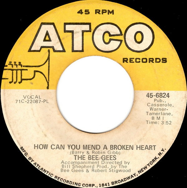 ・アーティスト Bee Gees ・タイトル How Can You Mend A Broken Heart ・レーベル ATCO Records 456824 ・フォーマット 7インチレコード ・コンディション(盤) 良い (VG+) ・コンディション(ジャケット) プレインカバー（元ジャケット／カバー無し） ・コンディション(帯) オビなし ・特記事項 サンプル画像です。実際の商品の画像ではありません 商品写真はバーコード/カタログ番号に対応したサンプル画像ですので、お送りする商品の画像ではありません。帯やライナーなどの付属品は、特記事項に記載されている場合のみ含まれます。プロモやカラーレコードなどの仕様についても、該当する場合のみ特記事項に記載しています。 【ご購入前に必ずご確認ください】 ・本店サイト(www.recordcity.jp)とは価格、送料が違います ・本店サイト、その他支店のオーダーとは同梱発送できません ・別倉庫から発送しているため、店頭受け渡しは対応しておりません ・一部商品は他の通販サイトでも販売しているため、ご注文のタイミングによっては商品のご用意ができない場合がございます。 ・土日祝日はお休みです 金曜・祝前日9時以降のご連絡またはご入金は、返答または発送が週明け・祝日明けに順次対応となります。 ・ご購入後のキャンセル不可 ご購入後のキャンセルはいかなる理由においてもお受けできません。ご了承の上、ご購入くださいませ。 ・日本郵便(ゆうパック/ゆうメール)によるお届けになります。 ・中古品であることをご理解ください 当ストアではお客様よりお譲りいただいた中古商品を主に販売しております。中古品であることをご理解の上ご購入ください。また、一部商品はRecordCityオンラインストアで試聴可能です。 ・返品について お客様のご都合による返品は一切承っておりません。 表記の内容と実際の商品に相違がある場合、また針飛び等で返品・返金をご希望される場合は、商品の到着後1週間以内にご連絡ください。商品の返送をこちらで確認後、キャンセル・返金を行います。 コンディションVG以下の商品は返品できません。プレイに影響のない表面のこすれ傷、プレス起因のノイズ盤は返品の対象外です。 【コンディション表記】 ・ほぼ新品(M-)(Like New) 完全な新品。未使用。当店ではほぼ使用しません ・非常に良い(EX)(Excellent) 中古盤として美品な状態。わずかな経年を感じるものの傷みを感じさせない、当店基準で最高の状態 ・良い(VG+)(Very Good Plus) 丁寧に扱われた中古品で、軽い使用感がみられる。 ・可(VG)(Acceptable) 使い込まれた中古品で、「良い」よりもさらに使用感がみられる。 ・悪い(VG-)(Bad) 状態が悪いアイテム。使用の保障はなく、再生不可、針飛び、目立つノイズがあるかもしれない。状態によるクレーム不可。返品不可。 ・非常に悪い(G)(Very Bad) 「悪い」よりさらに状態が悪いアイテム。使用の保障はなく、再生不可、針飛び、目立つノイズがあるかもしれない。状態によるクレーム不可。返品不可。 ・ジャンク(Fair)(Junk/Fair) 割れている、反っている、水ダメージがある、カビ、ジャケットが分離している、ひどい書き込み、ひどい擦れなど最低の状態。使用の保障はなく、再生不可、針飛び、目立つノイズがあるかもしれない。状態によるクレーム不可。返品不可。 ・ジャンク(Poor)(Junk/Poor) 割れている、反っている、水ダメージがある、カビ、ジャケットが分離している、ひどい書き込み、ひどい擦れなど最低の状態。使用の保障はなく、再生不可、針飛び、目立つノイズがあるかもしれない。状態によるクレーム不可。返品不可。