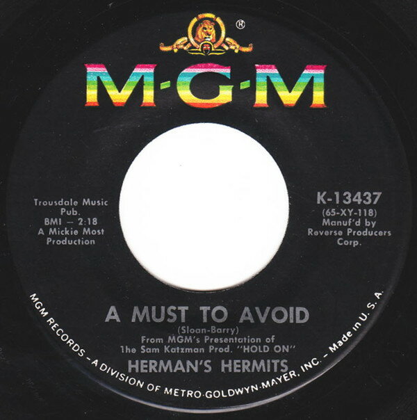 【中古】米7" Hermans Hermits A Must To Avoid K13437 MGM Records /00080