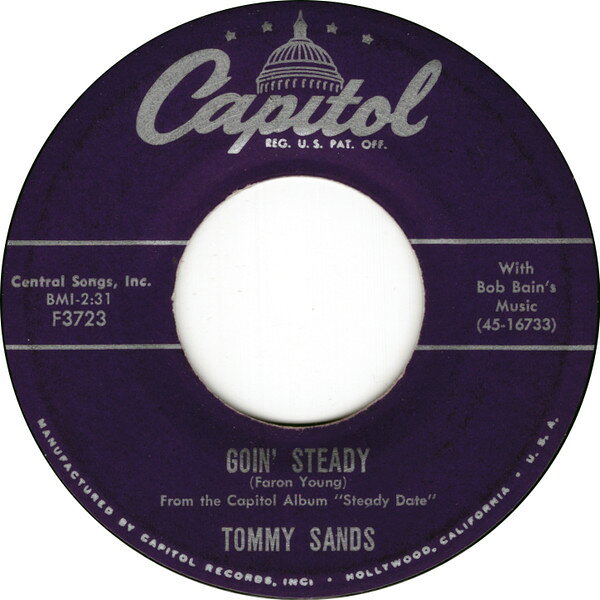 米7" Tommy Sands Goin Steady F3723 Capitol Records /00080