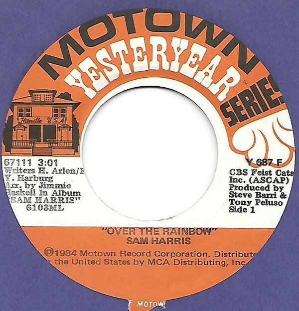 【中古】米7" Sam Harris Over The Rainbow / Sugar Dont Bite Y687F Motown /00080