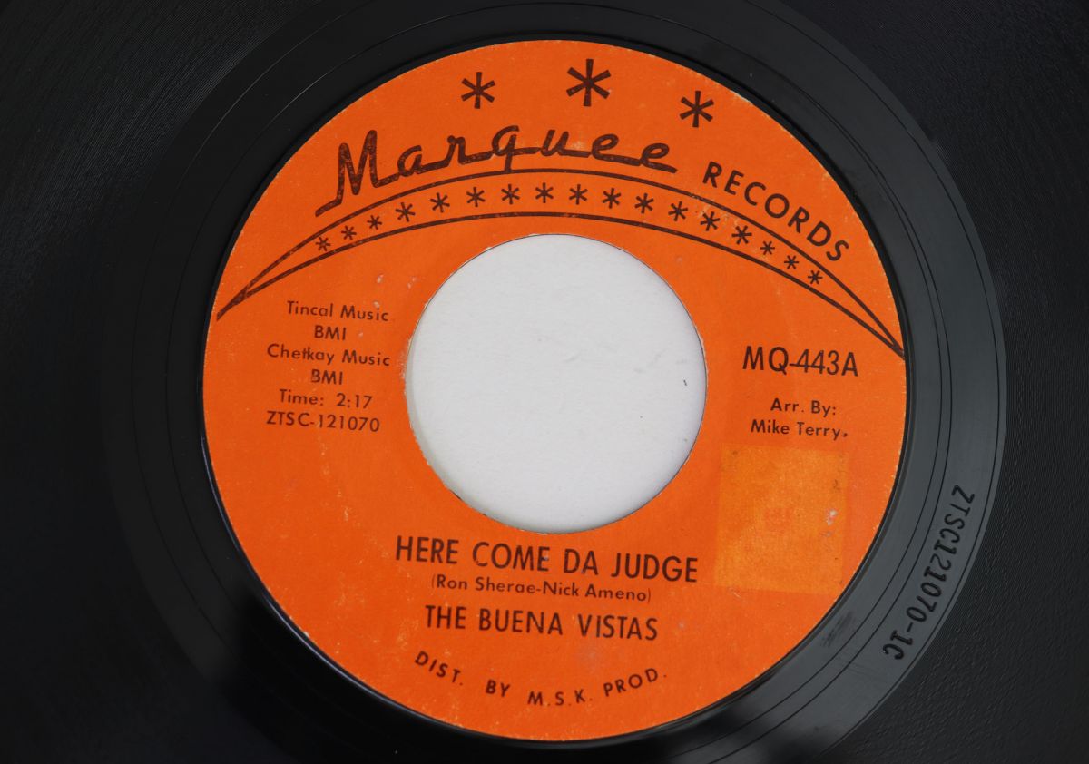Artist Name: N - 【中古】米7" Buena Vistas Here Come Da Judge / Big Red MQ443 MARQUEE /00080