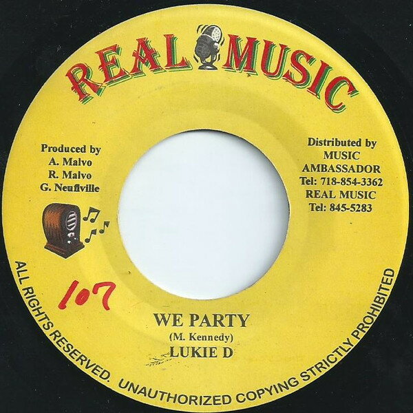 【中古】7" Lukie D We Party NONE Real Music (2) /00080