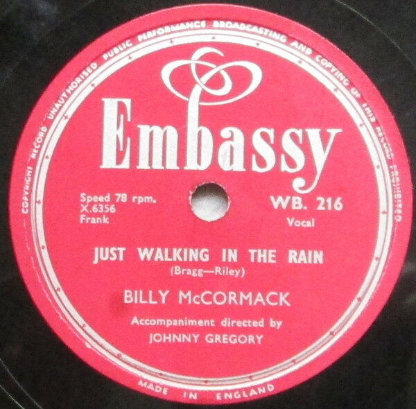 【中古】英78RPM/SP Billy Mccormack Just Walkin In The Rain / A House With Love In It WB216 EMBASSY /00500