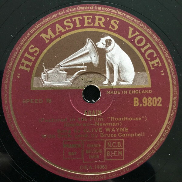 【中古】英78RPM/SP Clive Wayne Again / How Can You Buy Killarney B9802 HIS MASTERS VOICE /00500
