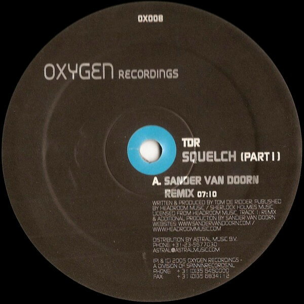 【中古】蘭12” TDR Squelch (Part 1) OX008 Oxygen Recordings /00250