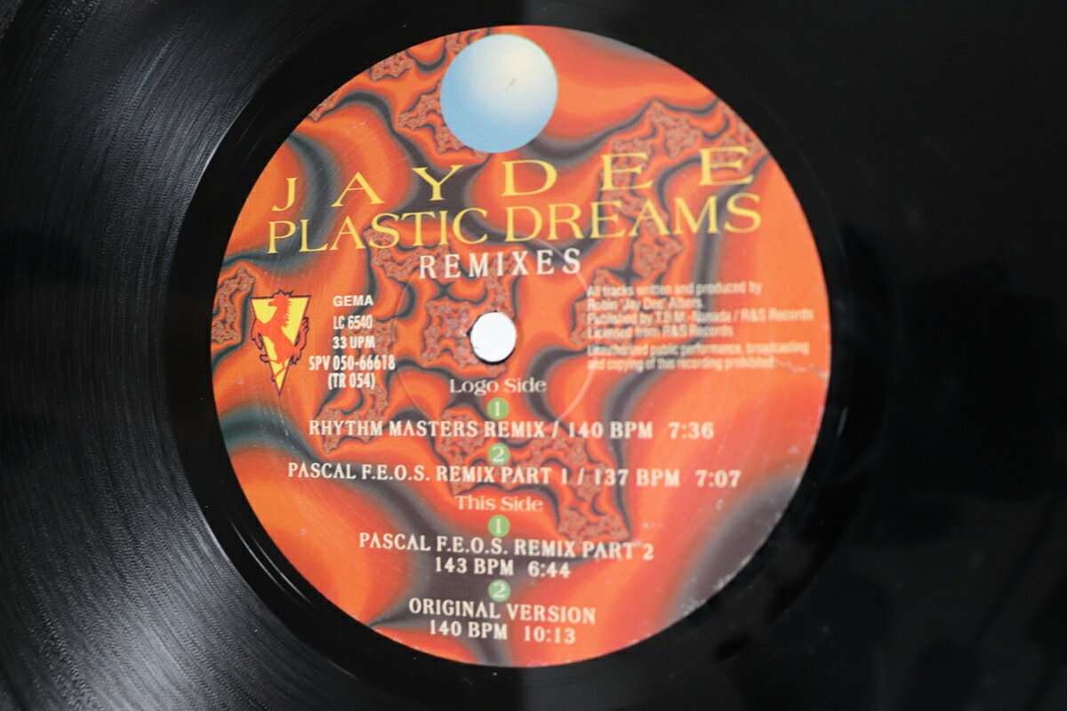 【中古】12” Jaydee Plastic Dreams (Remixes) SPV05066618 TOTAL RECALL /00250