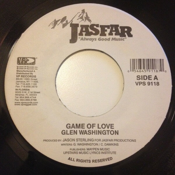 【中古】米7&quot; Glen Washington Game Of Love VPS9118 Jasfar Records /00080