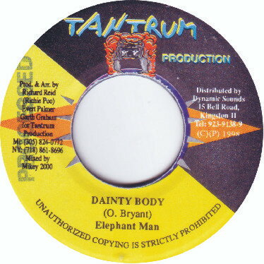 【中古】ジャマイカ7" Elephant Man Dainty Body NONE Tantrum Production /00080
