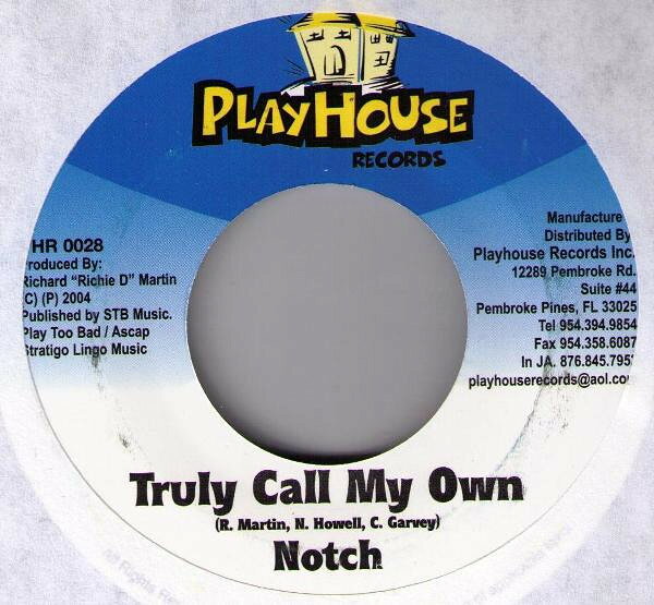 西洋音乐 - 【中古】ジャマイカ7" Notch Truly Call My Own PHR0028 Playhouse Records (6), Playhouse Records (6) /00080