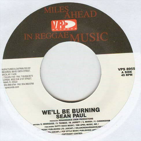 【中古】ジャマイカ7" Sean Paul Well Be Burning VPS8955 VP Records /00080 【中古】ジャマイカ7" Sean Paul Well Be Burning VPS8955 VP Records /00080
