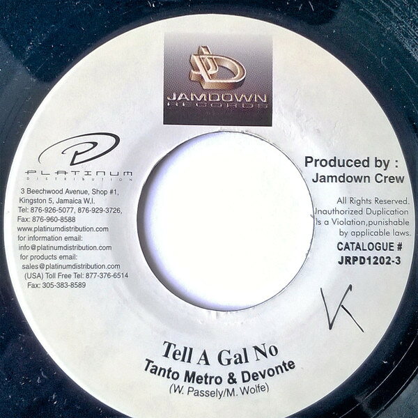 米7" Tanto Metro &amp; Devonte Tell A Gal No JRPD12023 Jamdown Records (2) /00080
