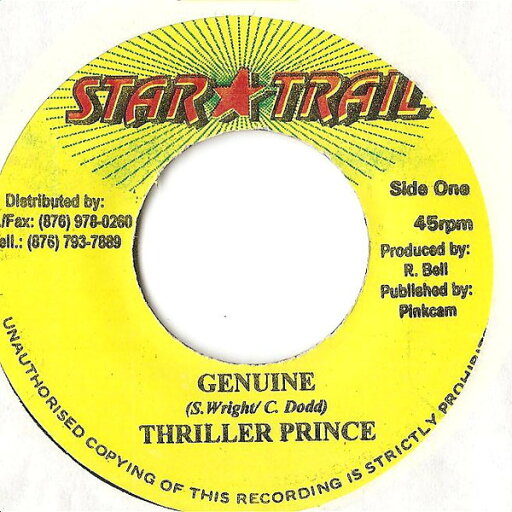 【中古】ジャマイカ7" Thriller Prince Genuine NONE Star Trail /00080 【中古】ジャマイカ7" Thriller Prince Genuine NONE Star Trail /00080