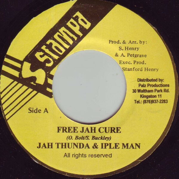 Record - 【中古】ジャマイカ7" Jah Thunder & Iple Man Free Jah Cure NONE Stampa /00080