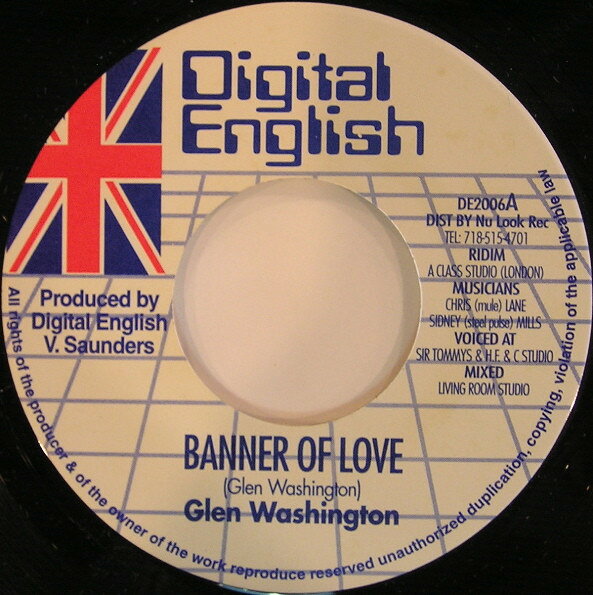 Artist Name: K - 【中古】米7" Glen Washington Banner Of Love DE2006 Digital English /00080