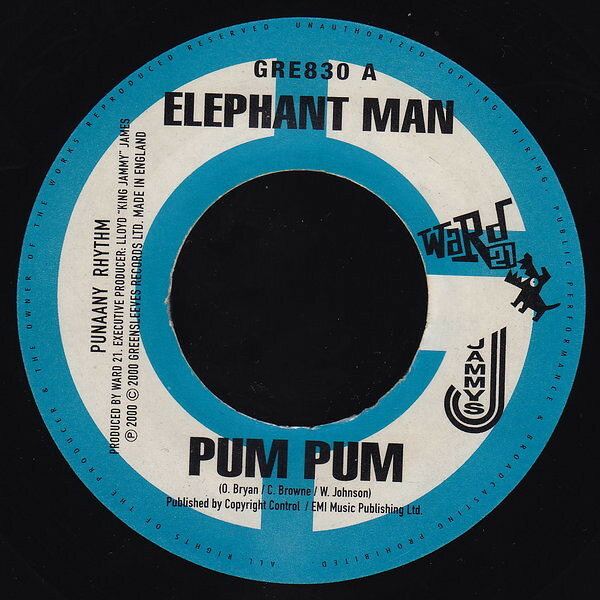 英7" Elephant Man / Brooky 5 Pum Pum / Do What U Want GRE830 Greensleeves Records /00080