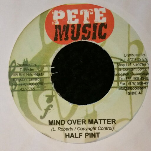 【中古】ジャマイカ7" Half Pint Mind Over Matter NONE Pete Music /00080 【中古】ジャマイカ7" Half Pint Mind Over Matter NONE Pete Music /00080