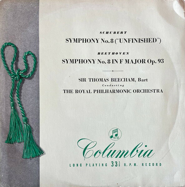 ・アーティスト Royal Philharmonic Orchestra, Sir Thomas Beecham ・タイトル Schubert, Beethoven, Symphony No. 8 In B Minor Unfinished / Symphony No. 8 In F Major, Op. 93 ・レーベル・型番 COLUMBIA 33CX1039 ・フォーマット LPレコード ・コンディション(盤) 良い (VG+) ・コンディション(ジャケット) 良い (VG+) ・コンディション(帯) オビなし ・特記事項 サンプル画像です。実際の商品の画像ではありません 商品写真はバーコード/カタログ番号に対応したサンプル画像ですので、お送りする商品の画像ではありません。帯やライナーなどの付属品は、特記事項に記載されている場合のみ含まれます。プロモやカラーレコードなどの仕様についても、該当する場合のみ特記事項に記載しています。 【ご購入前に必ずご確認ください】 ・本店サイト(www.recordcity.jp)とは価格、送料が違います ・本店サイト、その他支店のオーダーとは同梱発送できません ・注文確定後に別の注文を頂いた場合、注文同士の同梱は致しかねます。 ・別倉庫から発送しているため、店頭受け渡しは対応しておりません ・一部商品は他の通販サイトでも販売しているため、ご注文のタイミングによっては商品のご用意ができない場合がございます。 ・土日祝日はお休みです 金曜・祝前日9時以降のご連絡またはご入金は、返答または発送が週明け・祝日明けに順次対応となります。 ・ご購入後のキャンセル不可 ご購入後のキャンセルはいかなる理由においてもお受けできません。ご了承の上、ご購入くださいませ。 ・日本郵便(ゆうパック/ゆうメール)によるお届けになります。 ・中古品であることをご理解ください 当ストアでは中古商品を主に販売しております。中古品であることをご理解の上ご購入ください。また、一部商品はRecordCityオンラインストアで試聴可能です。 ・返品について お客様のご都合による返品は一切承っておりません。 表記の内容と実際の商品に相違がある場合、また針飛び等で返品・返金をご希望される場合は、商品の到着後1週間以内にご連絡ください。商品の返送をこちらで確認後、キャンセル・返金を行います。 コンディションVG以下の商品は返品できません。プレイに影響のない表面のこすれ傷、プレス起因のノイズ盤は返品の対象外です。 【コンディション表記】 ・ほぼ新品(M-)(Like New) 完全な新品。未使用。当店ではほぼ使用しません ・非常に良い(EX)(Excellent) 中古盤として美品な状態。わずかな経年を感じるものの傷みを感じさせない、当店基準で最高の状態 ・良い(VG+)(Very Good Plus) 丁寧に扱われた中古品で、軽い使用感がみられる。 ・可(VG)(Acceptable) 使い込まれた中古品で、「良い」よりもさらに使用感がみられる。 ・悪い(VG-)(Bad) 状態が悪いアイテム。使用の保障はなく、再生不可、針飛び、目立つノイズがあるかもしれない。状態によるクレーム不可。返品不可。 ・非常に悪い(G)(Very Bad) 「悪い」よりさらに状態が悪いアイテム。使用の保障はなく、再生不可、針飛び、目立つノイズがあるかもしれない。状態によるクレーム不可。返品不可。 ・ジャンク(Fair)(Junk/Fair) 割れている、反っている、水ダメージがある、カビ、ジャケットが分離している、ひどい書き込み、ひどい擦れなど最低の状態。使用の保障はなく、再生不可、針飛び、目立つノイズがあるかもしれない。状態によるクレーム不可。返品不可。 ・ジャンク(Poor)(Junk/Poor) 割れている、反っている、水ダメージがある、カビ、ジャケットが分離している、ひどい書き込み、ひどい擦れなど最低の状態。使用の保障はなく、再生不可、針飛び、目立つノイズがあるかもしれない。状態によるクレーム不可。返品不可。
