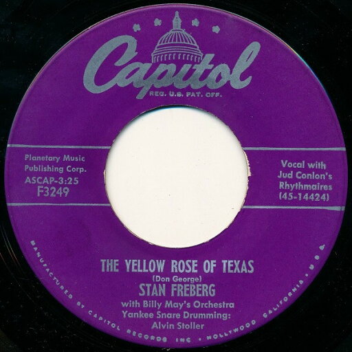 【中古】米7" Stan Freberg The Yellow Rose Of Texas / Rock Around Stephen Foster F3249 Capitol Records /00080 【中古】米7" Stan Freberg The Yellow Rose Of Texas / Rock Around Stephen Foster F3249 Capitol Records /00080