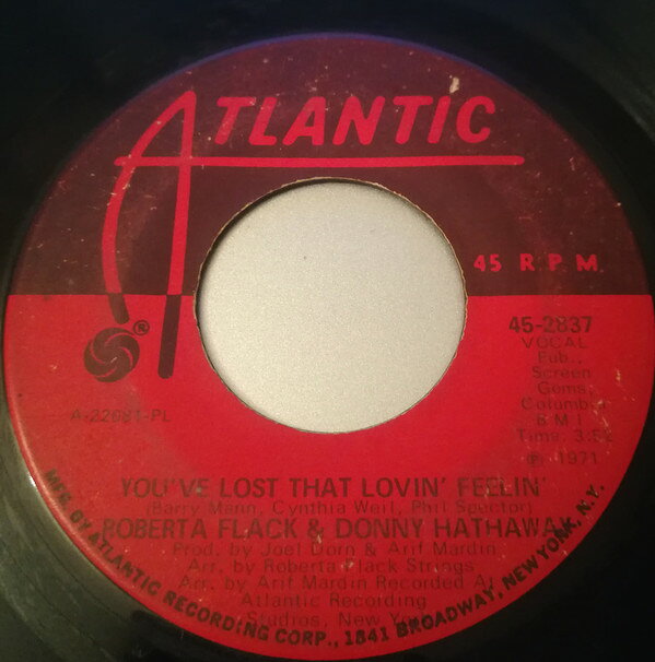 【中古】米7" Roberta Flack &amp; Donny Hathaway Youve Lost That Lovin Feelin 2837 Atlantic /00080