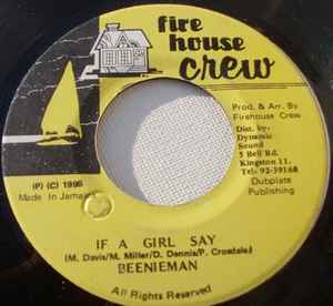 【中古】ジャマイカ7" Beenie Man If A Girl Say NONE FireHouse Crew /00080 【中古】ジャマイカ7" Beenie Man If A Girl Say NONE FireHouse Crew /00080