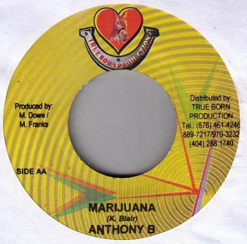 【中古】ジャマイカ7" Anthony B Marijuana NONE True Born Production /00080 【中古】ジャマイカ7" Anthony B Marijuana NONE True Born Production /00080