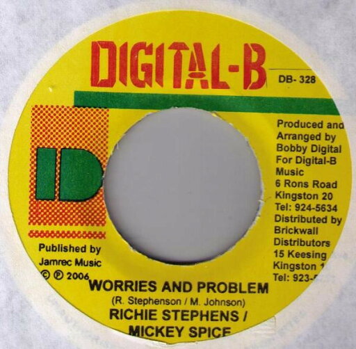 【中古】ジャマイカ7" Richie Stephens / Mikey Spice Worries And Problem DB328 Digital-B /00080 【中古】ジャマイカ7" Richie Stephens / Mikey Spice Worries And Problem DB328 Digital-B /00080