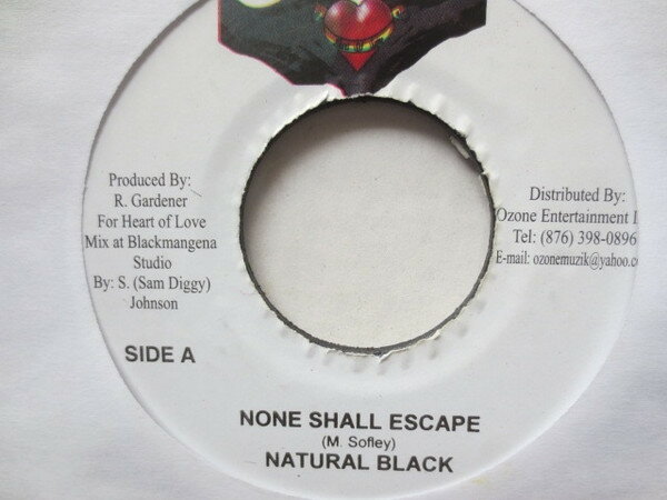 【中古】ジャマイカ7" Natural Black None Shall Escape NONE Heart Of Love /00080