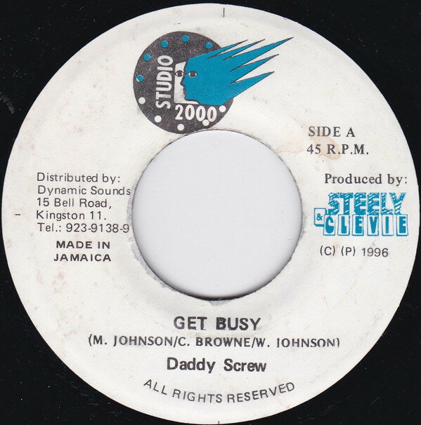 【中古】ジャマイカ7" Daddy Screw Get Busy NONE Studio 2000 /00080