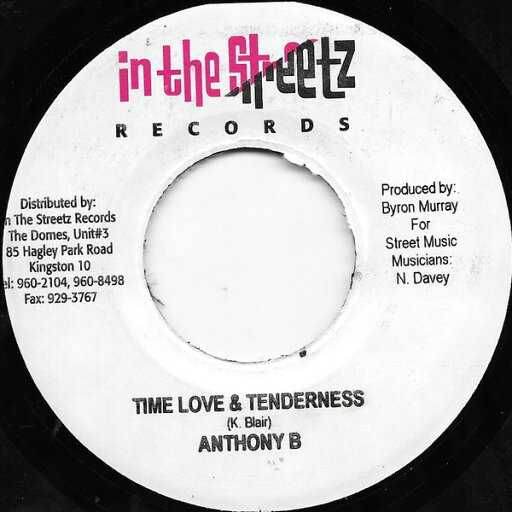 【中古】ジャマイカ7" Anthony B Time Love & Tenderness NONE In The Streetz Records /00080 【中古】ジャマイカ7" Anthony B Time Love & Tenderness NONE In The Streetz Records /00080
