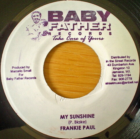 【中古】ジャマイカ7" Frankie Paul / Mahlon Stewart My Sunshine / Someone Who Cares NONE Baby Father Records /00080