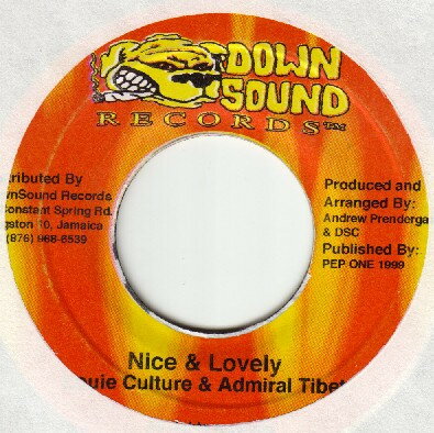 【中古】ジャマイカ7" Louie Culture & Admiral Tibet Nice & Lovely NONE Down Sound Records /00080