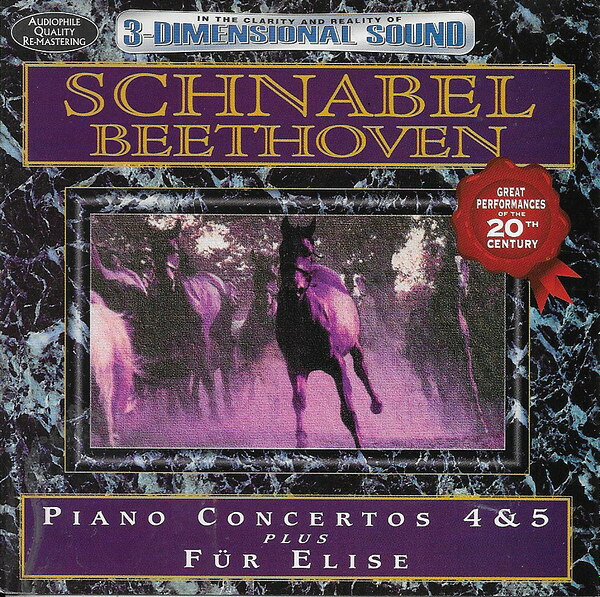 CD Schnabel Piano Concertos 4 &amp; 5 AMSC592 Avid Records /00110