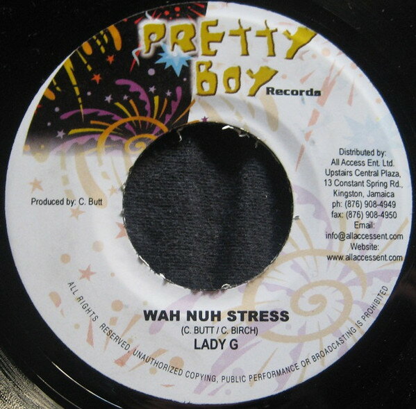 【中古】ジャマイカ7" Lady G / MLonie Wah Nuh Stress / Blame It On The Rain NONE Pretty Boy Records (3) /00080