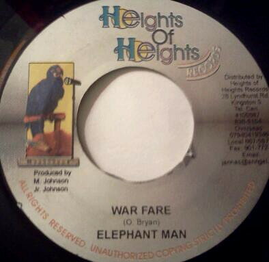 【中古】ジャマイカ7" Elephant Man War Fare NONE Heights Of Heights /00080