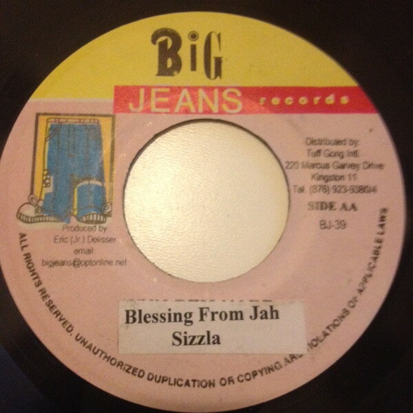 【中古】ジャマイカ7" Sizzla / Rally Bop Blessing From Jah / Pay Dem No Mind BJ39 Big Jeans Records /00080