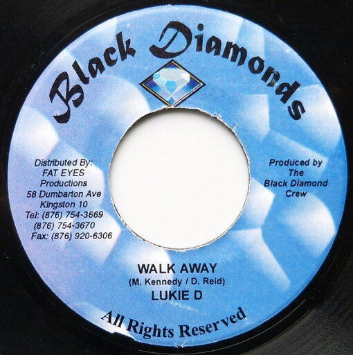 【中古】ジャマイカ7" Lukie D Walk Away NONE Black Diamonds /00080 【中古】ジャマイカ7" Lukie D Walk Away NONE Black Diamonds /00080