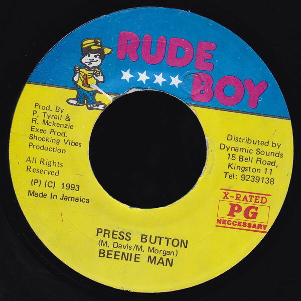 【中古】ジャマイカ7&quot; Beenie Man Press Button NONE Rude Boy /00080