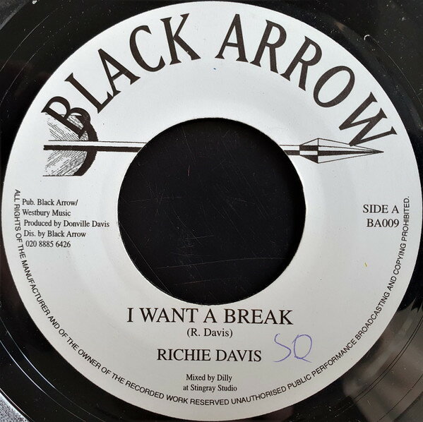 쥳ɥƥ ŷԾŹ㤨֡š۱7" Richie Davis I Want A Break BA009 Black Arrow Records /00080פβǤʤ493ߤˤʤޤ