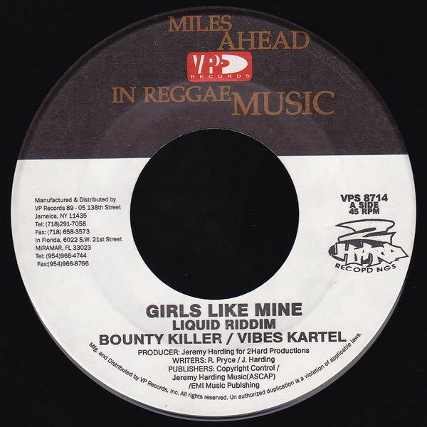【中古】米7" Bounty Killer / Vybz Kartel Girls Like Mine VPS8714 VP Records /00080