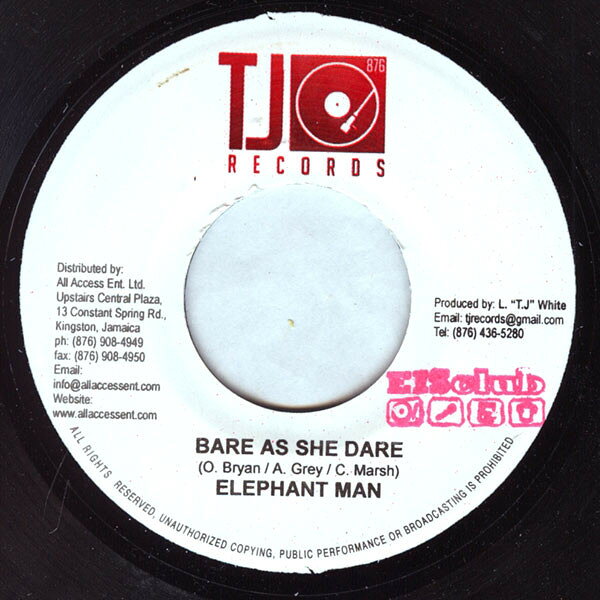 ・アーティスト Elephant Man ・タイトル Bare As She Dare ・レーベル・型番 TJ Records NONE ・フォーマット 7インチレコード ・コンディション(盤) 良い (VG+) ・コンディション(ジャケット) ・コンディション(帯) オビなし ・特記事項 サンプル画像です。実際の商品の画像ではありません 商品写真はバーコード/カタログ番号に対応したサンプル画像ですので、お送りする商品の画像ではありません。帯やライナーなどの付属品は、特記事項に記載されている場合のみ含まれます。プロモやカラーレコードなどの仕様についても、該当する場合のみ特記事項に記載しています。 【ご購入前に必ずご確認ください】 ・本店サイト(www.recordcity.jp)とは価格、送料が違います ・本店サイト、その他支店のオーダーとは同梱発送できません ・注文確定後に別の注文を頂いた場合、注文同士の同梱は致しかねます。 ・別倉庫から発送しているため、店頭受け渡しは対応しておりません ・一部商品は他の通販サイトでも販売しているため、ご注文のタイミングによっては商品のご用意ができない場合がございます。 ・土日祝日はお休みです 金曜・祝前日9時以降のご連絡またはご入金は、返答または発送が週明け・祝日明けに順次対応となります。 ・ご購入後のキャンセル不可 ご購入後のキャンセルはいかなる理由においてもお受けできません。ご了承の上、ご購入くださいませ。 ・日本郵便(ゆうパック/ゆうメール)によるお届けになります。 ・中古品であることをご理解ください 当ストアでは中古商品を主に販売しております。中古品であることをご理解の上ご購入ください。また、一部商品はRecordCityオンラインストアで試聴可能です。 ・返品について お客様のご都合による返品は一切承っておりません。 表記の内容と実際の商品に相違がある場合、また針飛び等で返品・返金をご希望される場合は、商品の到着後1週間以内にご連絡ください。商品の返送をこちらで確認後、キャンセル・返金を行います。 コンディションVG以下の商品は返品できません。プレイに影響のない表面のこすれ傷、プレス起因のノイズ盤は返品の対象外です。 【コンディション表記】 ・ほぼ新品(M-)(Like New) 完全な新品。未使用。当店ではほぼ使用しません ・非常に良い(EX)(Excellent) 中古盤として美品な状態。わずかな経年を感じるものの傷みを感じさせない、当店基準で最高の状態 ・良い(VG+)(Very Good Plus) 丁寧に扱われた中古品で、軽い使用感がみられる。 ・可(VG)(Acceptable) 使い込まれた中古品で、「良い」よりもさらに使用感がみられる。 ・悪い(VG-)(Bad) 状態が悪いアイテム。使用の保障はなく、再生不可、針飛び、目立つノイズがあるかもしれない。状態によるクレーム不可。返品不可。 ・非常に悪い(G)(Very Bad) 「悪い」よりさらに状態が悪いアイテム。使用の保障はなく、再生不可、針飛び、目立つノイズがあるかもしれない。状態によるクレーム不可。返品不可。 ・ジャンク(Fair)(Junk/Fair) 割れている、反っている、水ダメージがある、カビ、ジャケットが分離している、ひどい書き込み、ひどい擦れなど最低の状態。使用の保障はなく、再生不可、針飛び、目立つノイズがあるかもしれない。状態によるクレーム不可。返品不可。 ・ジャンク(Poor)(Junk/Poor) 割れている、反っている、水ダメージがある、カビ、ジャケットが分離している、ひどい書き込み、ひどい擦れなど最低の状態。使用の保障はなく、再生不可、針飛び、目立つノイズがあるかもしれない。状態によるクレーム不可。返品不可。