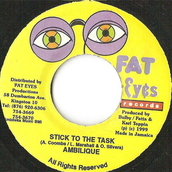 Other - 【中古】ジャマイカ7" Ambelique Stick To The Task NONE Fat Eyes Records /00080