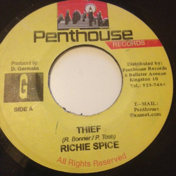 【中古】ジャマイカ7" Richie Spice Thief NONE Penthouse Records /00080